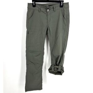 PrAna Women's Halle Pants Sage Green Size 4 Roll Up Convertible Hiking